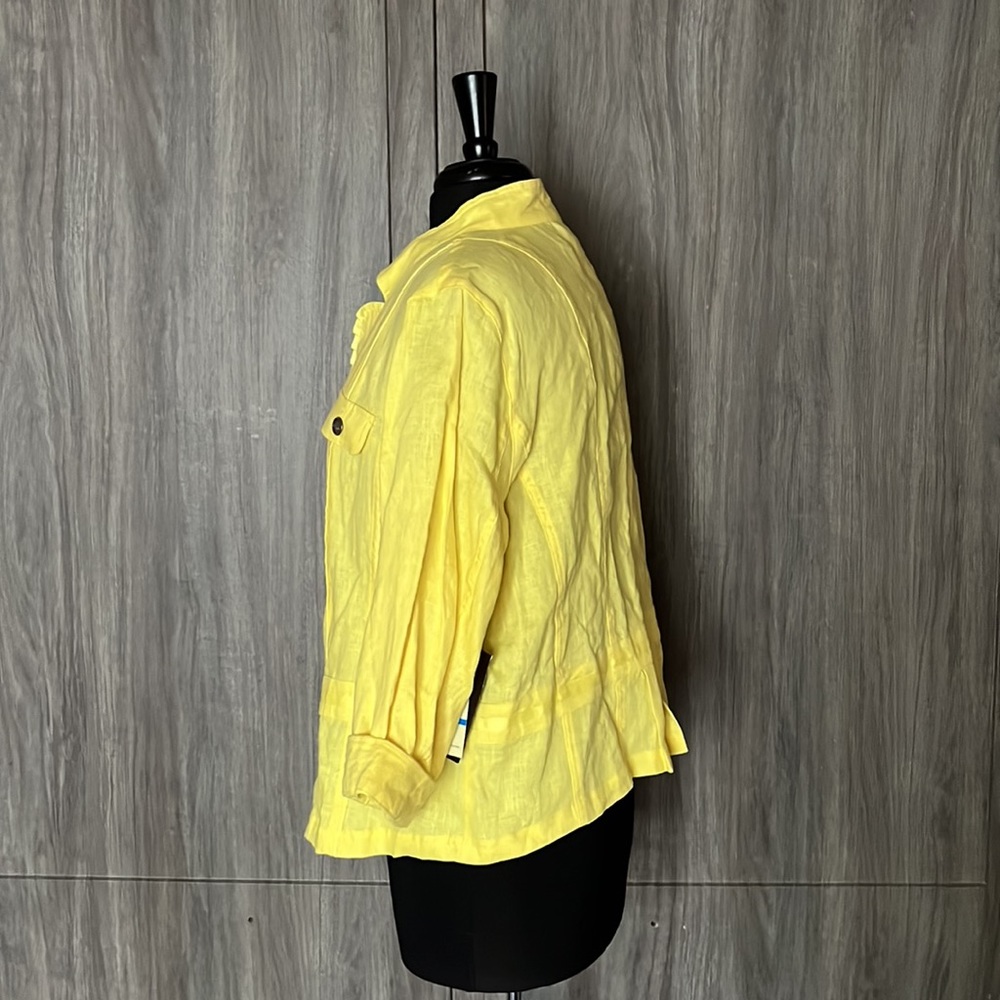 Multiples yellow Linen Jacket - Picture 5 of 11